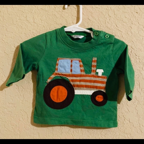 Mini Boden Other - Mini Boden Green Tractor Long Sleeve Shirt